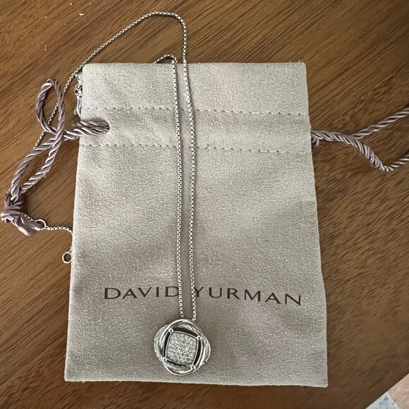 David Yurman Infinity Pendant Necklace with Diamonds - Picture 2 of 10